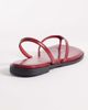 London Rebel London Rebel Florie flat sandals in burgundy-Red - 4