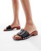 London Rebel London Rebel heeled sandals with buckle detail in black faux leather - 1