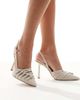 London Rebel London Rebel Lillie buckle detail slingback high heels in ecru-White - 1
