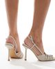 London Rebel London Rebel Lillie buckle detail slingback high heels in ecru-White - 2