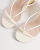 London Rebel London Rebel Mary Wedge heeled strappy sandals in cream-White - 4