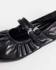 London Rebel London Rebel Mia strappy ruched ballet flats in black - 2