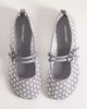 London Rebel London Rebel Mia strappy ruched ballet flats in gray polka - 2