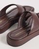 London Rebel London Rebel Mira flatform flip flop sandals in brown - 3