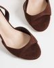 London Rebel London Rebel Nora faux suede peep toe high heeled sandals in brown - 3