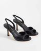 London Rebel London Rebel Nora peep toe high heeled sandals in black - 2