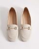 London Rebel London Rebel Nori buckle detail loafers in natural-Neutral - 2