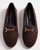 London Rebel London Rebel Nori snaffle detail loafers in chocolate microsuede-Brown - 2