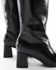 London Rebel London Rebel Nova block heeled knee boots in black - 3