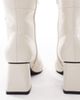 London Rebel London Rebel Nova block heeled knee boots in cream-White - 3