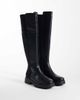 London Rebel London Rebel Orah stretch chunky knee boots in black - 2