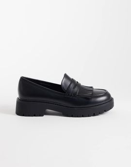 London Rebel London Rebel Palmer tassel chunky loafers in black