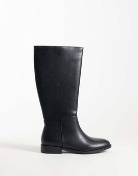 London Rebel London Rebel Paloma refined riding boots in black
