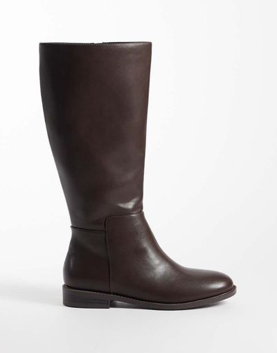 London Rebel London Rebel Paloma refined riding boots in brown