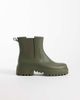 London Rebel London Rebel Phoebe chunky chelsea rain boots in green - 1