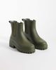 London Rebel London Rebel Phoebe chunky chelsea rain boots in green - 2
