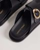 London Rebel London Rebel Raya flat sandals with buckle detail in black - 3