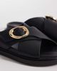 London Rebel London Rebel Raya flat sandals with buckle detail in black - 4