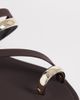 London Rebel London Rebel Reese flat sandals with gold-tone embellished straps in brown matte jelly - 3