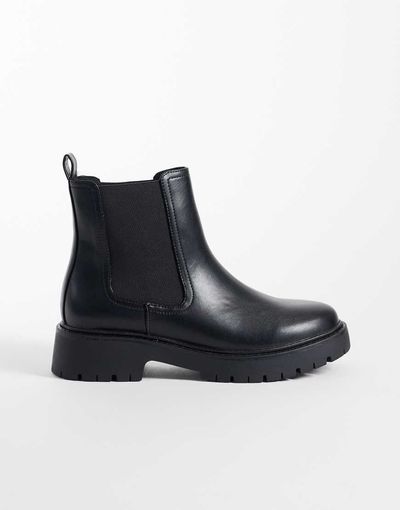 London Rebel London Rebel Regina chunky chelsea boots in black