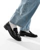 London Rebel London Rebel Sadie ruched detail loafers in patent black - 1