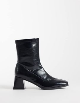 London Rebel London Rebel Tabitha block heeled ankle boots in black