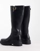 London Rebel London Rebel Trista chunky knee boots with buckle details in black - 4