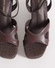 London Rebel London Rebel Yara wedge heeled sandals in choc-Brown - 2