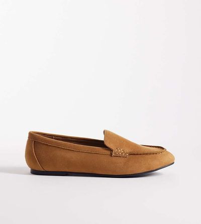 London Rebel Wide Fit Londn Rebel Wide Fit Bailey loafers in black tan microsuede-Brown