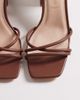 London Rebel Wide Fit London Rebel Wide Fit Ash strappy mid block heeled sandals in chocolate-Brown - 2