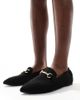London Rebel Wide Fit London Rebel Wide Fit buckle detail pointed toe loafers in black - 1