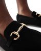 London Rebel Wide Fit London Rebel Wide Fit buckle detail pointed toe loafers in black - 3