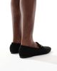 London Rebel Wide Fit London Rebel Wide Fit buckle detail pointed toe loafers in black - 4