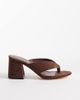 London Rebel Wide Fit London Rebel Wide Fit Elle heeled thong sandals in chocolate-Brown - 1