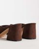 London Rebel Wide Fit London Rebel Wide Fit Elle heeled thong sandals in chocolate-Brown - 4