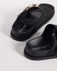London Rebel Wide Fit London Rebel Wide Fit Morgan double buckle flat sandals in black - 3