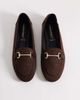 London Rebel Wide Fit London Rebel Wide Fit Nori buckle detail loafers in chocolate micro-Brown - 2