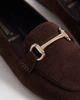 London Rebel Wide Fit London Rebel Wide Fit Nori buckle detail loafers in chocolate micro-Brown - 3