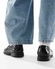 London Rebel Wide Fit London Rebel Wide Fit Sadie ruched detail loafers in patent black - 3