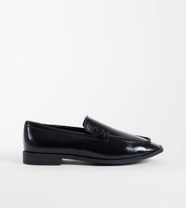 London Rebel Wide Fit London Rebel Wide Fit Sian square toe loafers in black