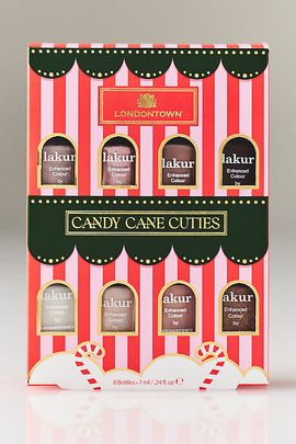 LONDONTOWN Candy Cane Cuties 8-Piece Mini Nail Polish Set