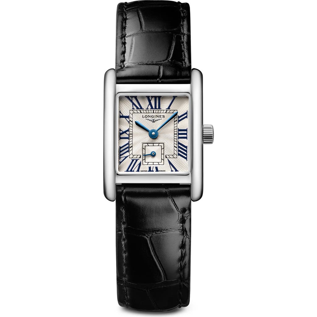 Longines Longines Mini DolceVita Leather Strap Watch, 21.5mm x 29mm