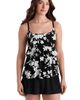 Longitude Longitude Faux Ruffle Skirtini Long Torso Swimsuit - 1