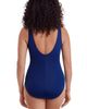 Longitude Longitude Ruffle Front Sash Surplice Long Torso One-Piece Swimsuit - 3