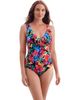 Longitude Longitude Ruffle Front Surplice Long Torso One-Piece Swimsuit - 1