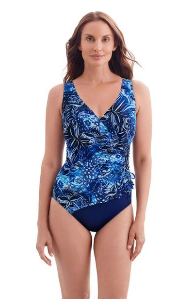 Longitude Longitude Ruffle Surplice Long Torso One-Piece Swimsuit