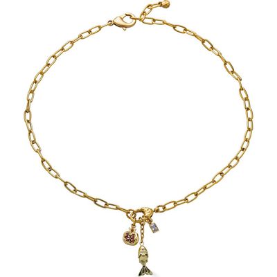 Loni Paul Jewelry Loni Paul Jewelry Fish and Pomegranate Charm Drop Necklace