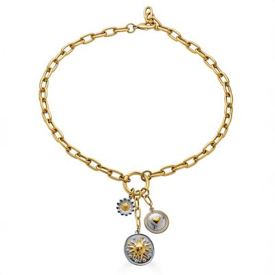 Loni Paul Jewelry Loni Paul Jewelry Mixed Metal Charm Cluster Necklace