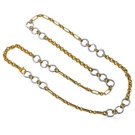 Loni Paul Jewelry Loni Paul Jewelry Mixed Metal Long Circle Necklace