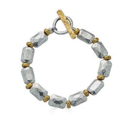 Loni Paul Jewelry Loni Paul Jewelry Mixed Metal Rectangle Bead Bracelet